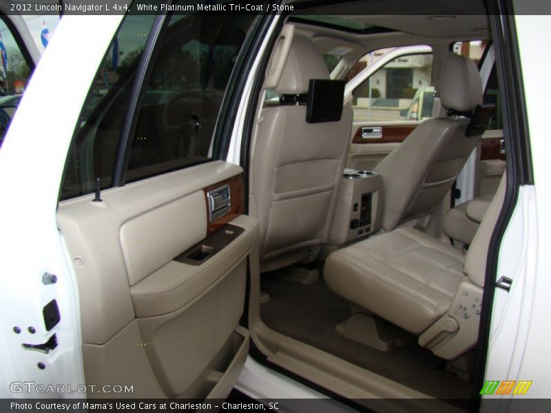 White Platinum Metallic Tri-Coat / Stone 2012 Lincoln Navigator L 4x4