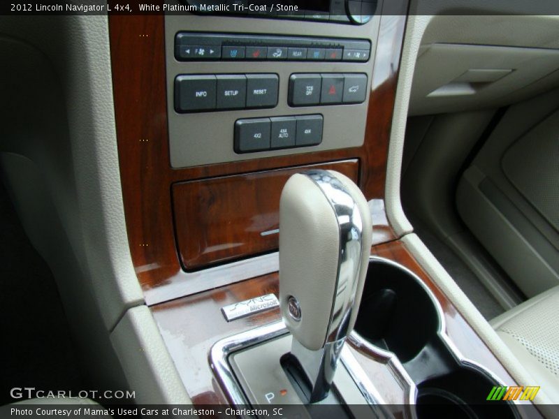 White Platinum Metallic Tri-Coat / Stone 2012 Lincoln Navigator L 4x4
