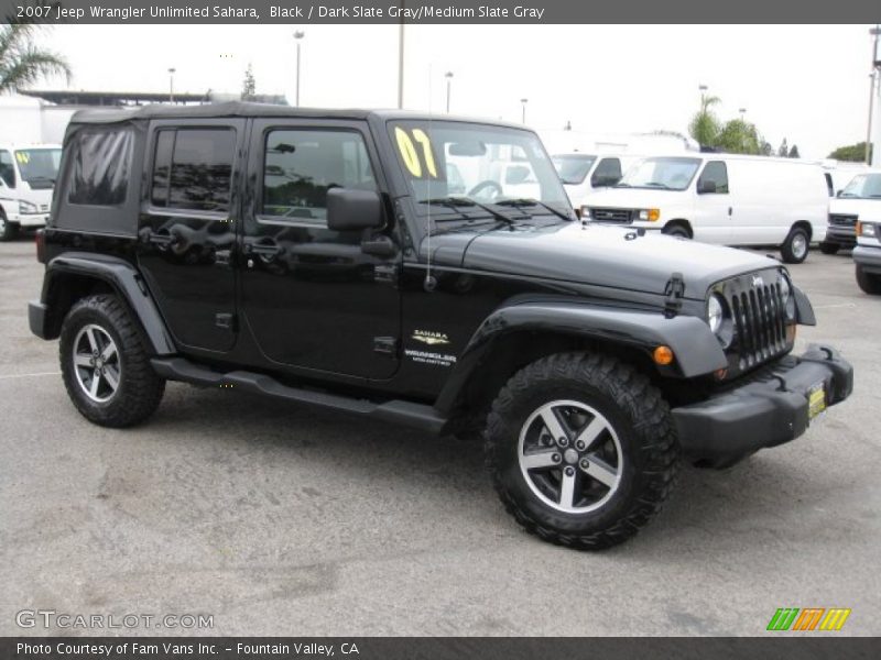 Black / Dark Slate Gray/Medium Slate Gray 2007 Jeep Wrangler Unlimited Sahara