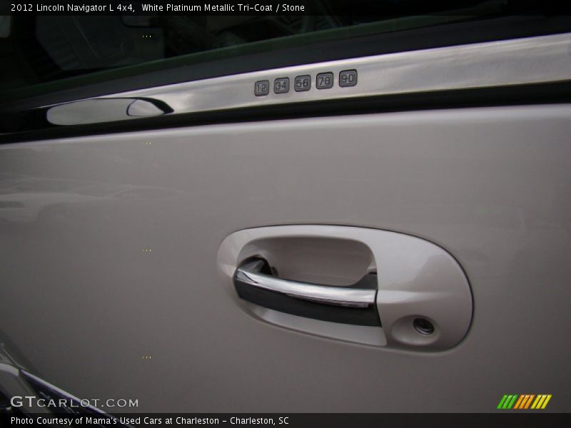 White Platinum Metallic Tri-Coat / Stone 2012 Lincoln Navigator L 4x4