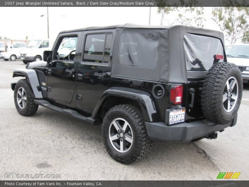 Black / Dark Slate Gray/Medium Slate Gray 2007 Jeep Wrangler Unlimited Sahara