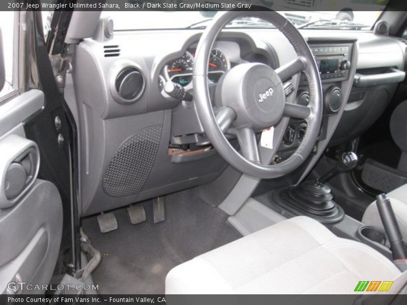 Black / Dark Slate Gray/Medium Slate Gray 2007 Jeep Wrangler Unlimited Sahara