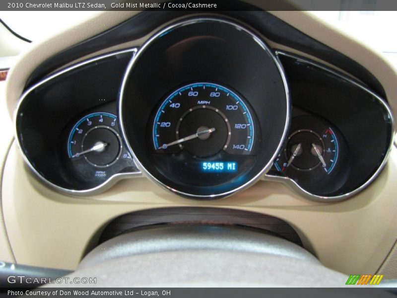 Gold Mist Metallic / Cocoa/Cashmere 2010 Chevrolet Malibu LTZ Sedan