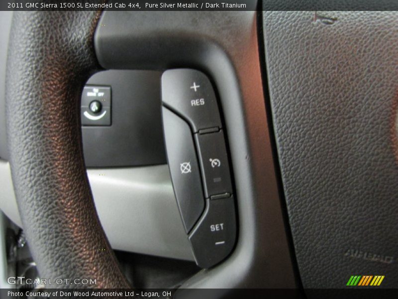 Pure Silver Metallic / Dark Titanium 2011 GMC Sierra 1500 SL Extended Cab 4x4