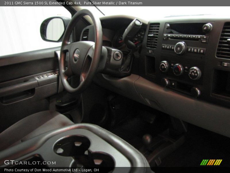 Pure Silver Metallic / Dark Titanium 2011 GMC Sierra 1500 SL Extended Cab 4x4