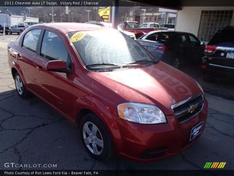 Victory Red / Charcoal 2011 Chevrolet Aveo LT Sedan