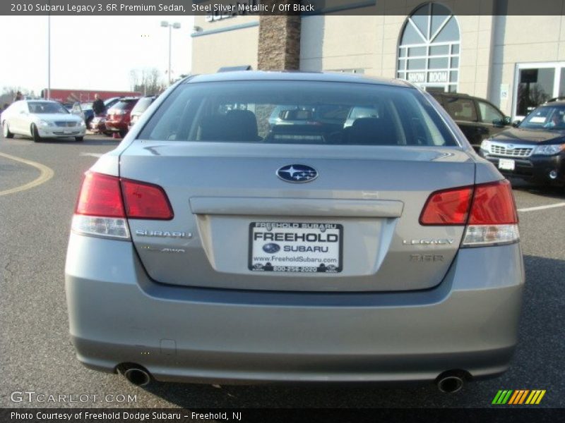 Steel Silver Metallic / Off Black 2010 Subaru Legacy 3.6R Premium Sedan