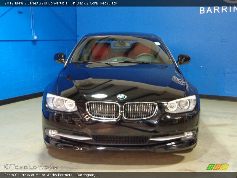 Jet Black / Coral Red/Black 2012 BMW 3 Series 328i Convertible