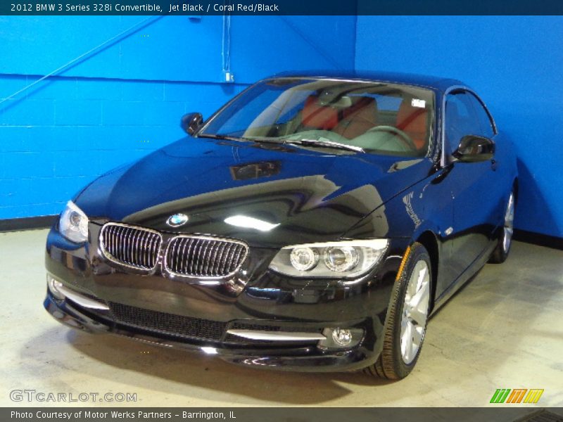 Jet Black / Coral Red/Black 2012 BMW 3 Series 328i Convertible