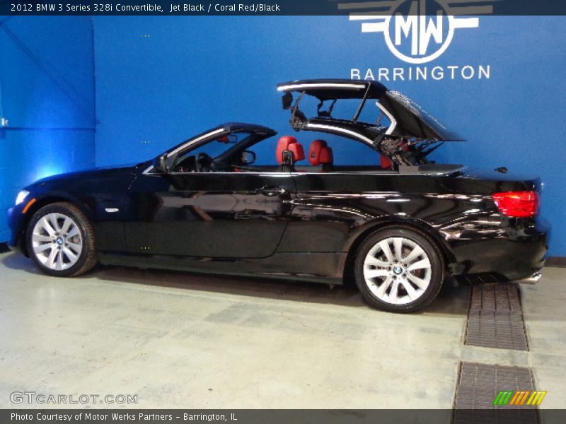 Jet Black / Coral Red/Black 2012 BMW 3 Series 328i Convertible