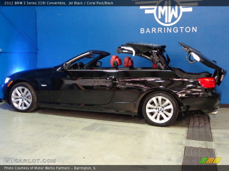 Jet Black / Coral Red/Black 2012 BMW 3 Series 328i Convertible