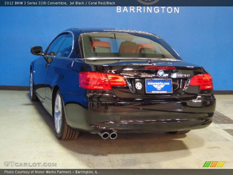 Jet Black / Coral Red/Black 2012 BMW 3 Series 328i Convertible