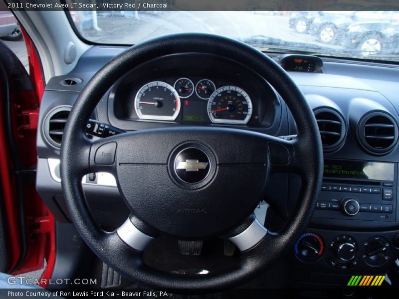 Victory Red / Charcoal 2011 Chevrolet Aveo LT Sedan
