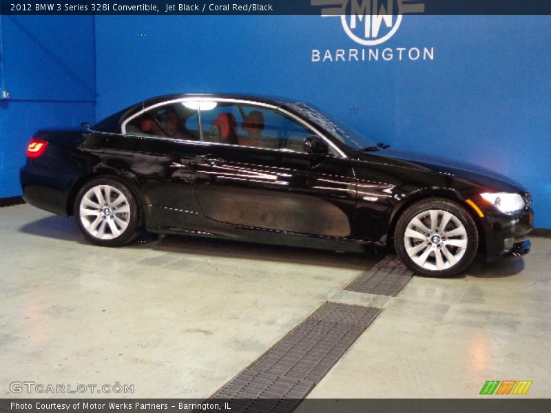 Jet Black / Coral Red/Black 2012 BMW 3 Series 328i Convertible