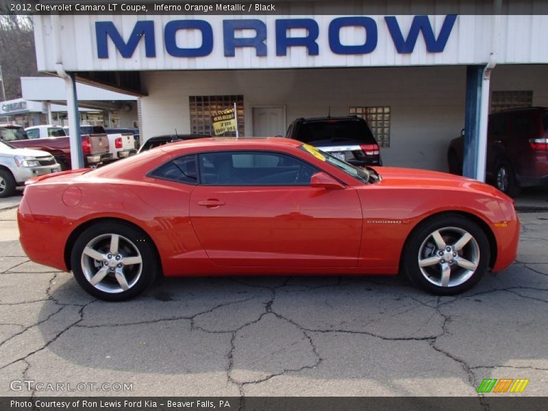 Inferno Orange Metallic / Black 2012 Chevrolet Camaro LT Coupe