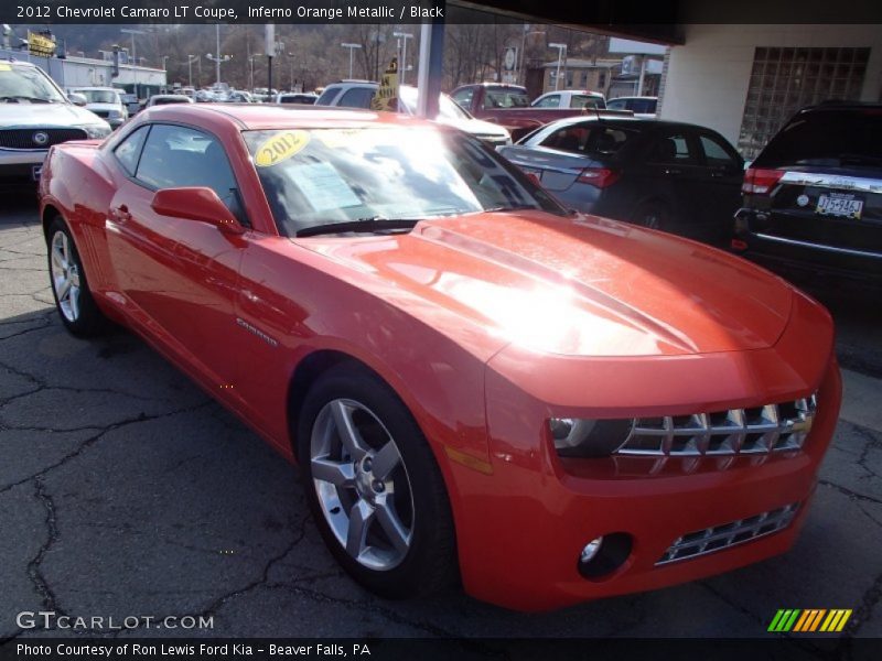 Inferno Orange Metallic / Black 2012 Chevrolet Camaro LT Coupe
