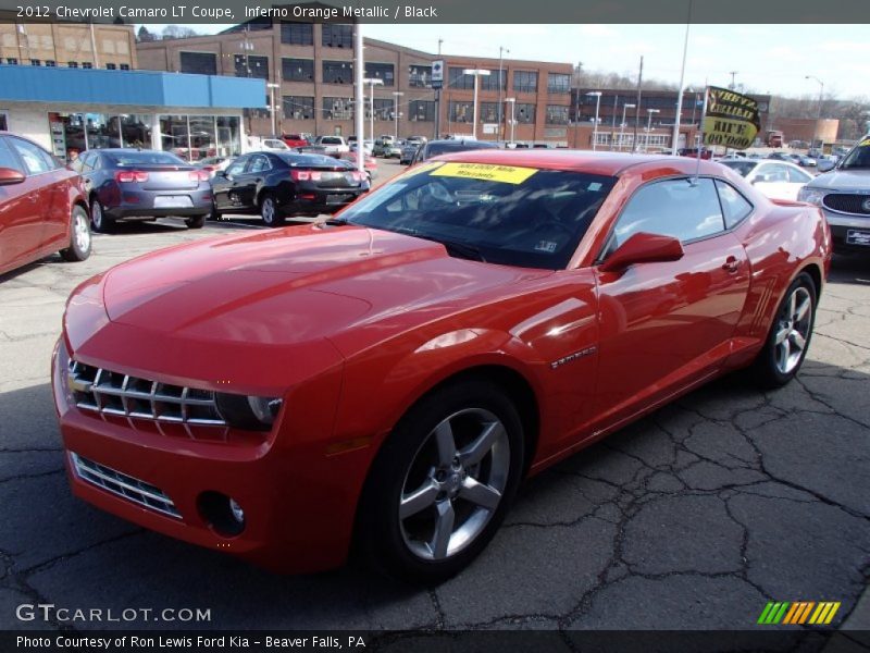 Inferno Orange Metallic / Black 2012 Chevrolet Camaro LT Coupe