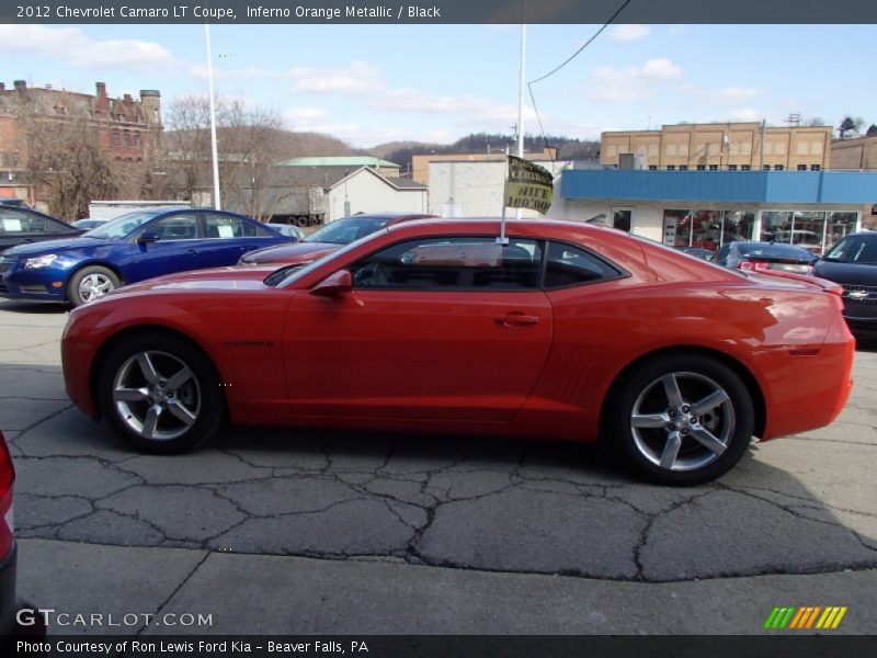 Inferno Orange Metallic / Black 2012 Chevrolet Camaro LT Coupe