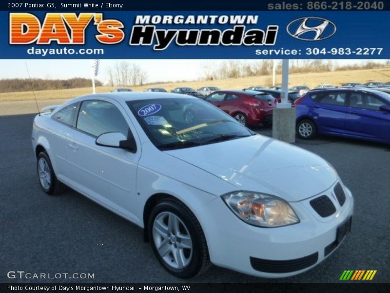 Summit White / Ebony 2007 Pontiac G5
