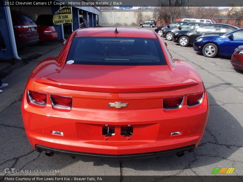 Inferno Orange Metallic / Black 2012 Chevrolet Camaro LT Coupe