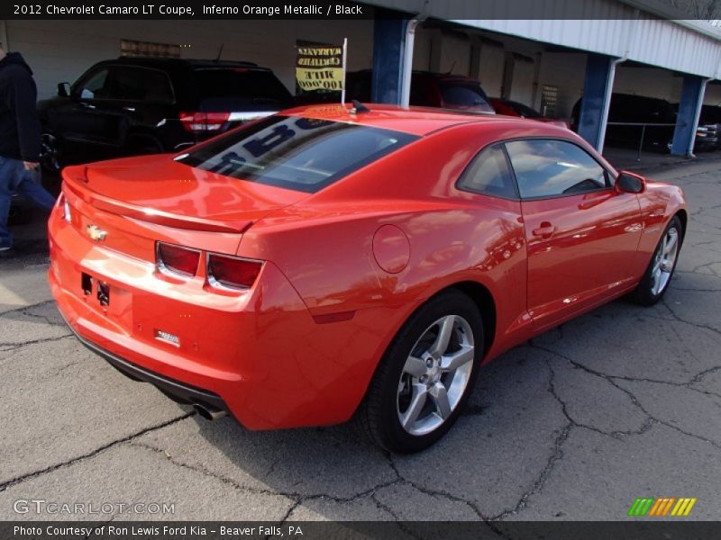 Inferno Orange Metallic / Black 2012 Chevrolet Camaro LT Coupe