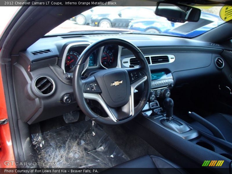 Inferno Orange Metallic / Black 2012 Chevrolet Camaro LT Coupe