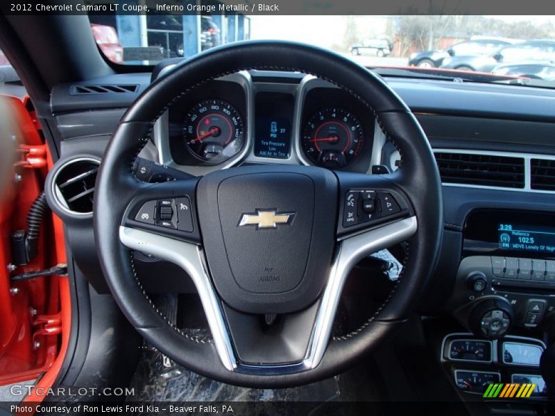 Inferno Orange Metallic / Black 2012 Chevrolet Camaro LT Coupe