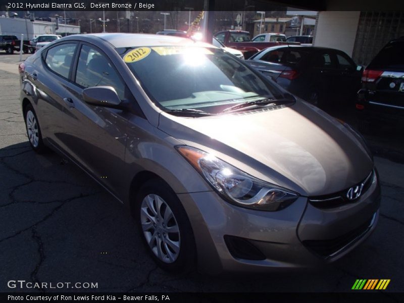 Desert Bronze / Beige 2012 Hyundai Elantra GLS