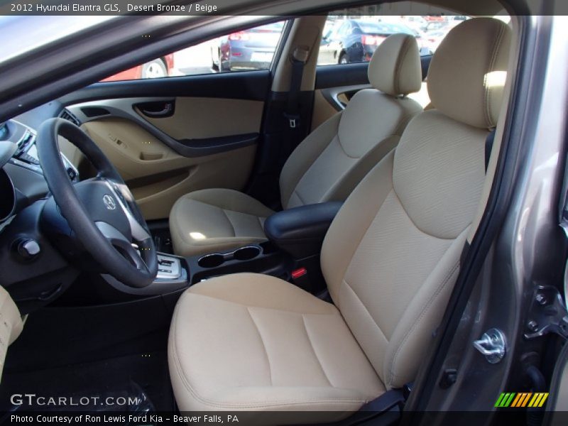 Desert Bronze / Beige 2012 Hyundai Elantra GLS