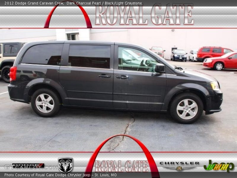 Dark Charcoal Pearl / Black/Light Graystone 2012 Dodge Grand Caravan Crew
