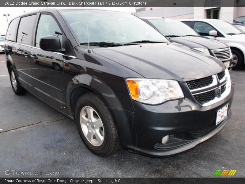 Dark Charcoal Pearl / Black/Light Graystone 2012 Dodge Grand Caravan Crew