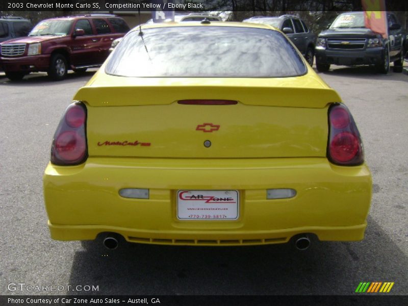 Competition Yellow / Ebony Black 2003 Chevrolet Monte Carlo SS
