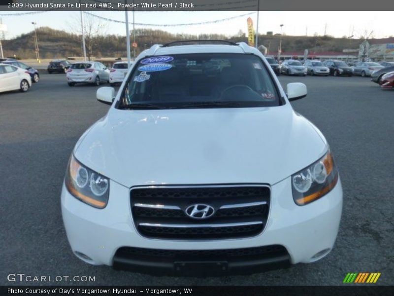 Powder White Pearl / Black 2009 Hyundai Santa Fe Limited 4WD
