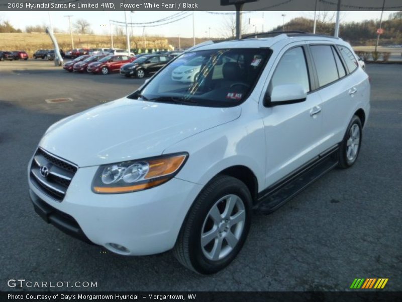 Powder White Pearl / Black 2009 Hyundai Santa Fe Limited 4WD