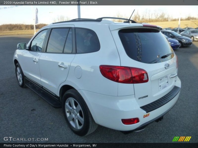 Powder White Pearl / Black 2009 Hyundai Santa Fe Limited 4WD