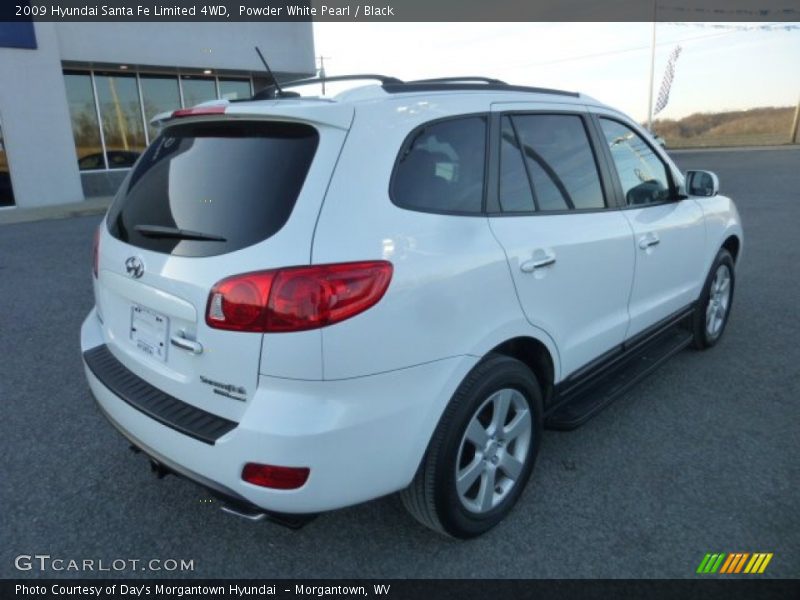 Powder White Pearl / Black 2009 Hyundai Santa Fe Limited 4WD