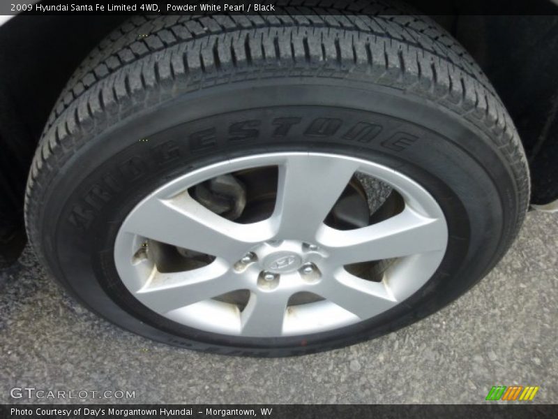 Powder White Pearl / Black 2009 Hyundai Santa Fe Limited 4WD