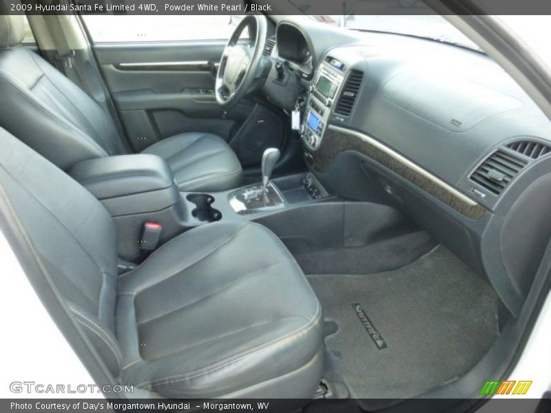 Powder White Pearl / Black 2009 Hyundai Santa Fe Limited 4WD