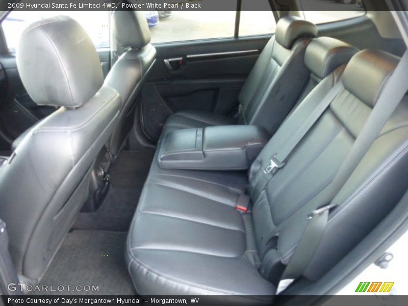 Powder White Pearl / Black 2009 Hyundai Santa Fe Limited 4WD
