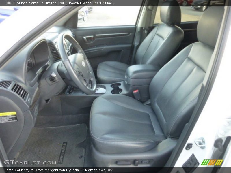Powder White Pearl / Black 2009 Hyundai Santa Fe Limited 4WD