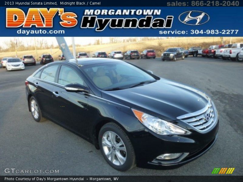 Midnight Black / Camel 2013 Hyundai Sonata Limited