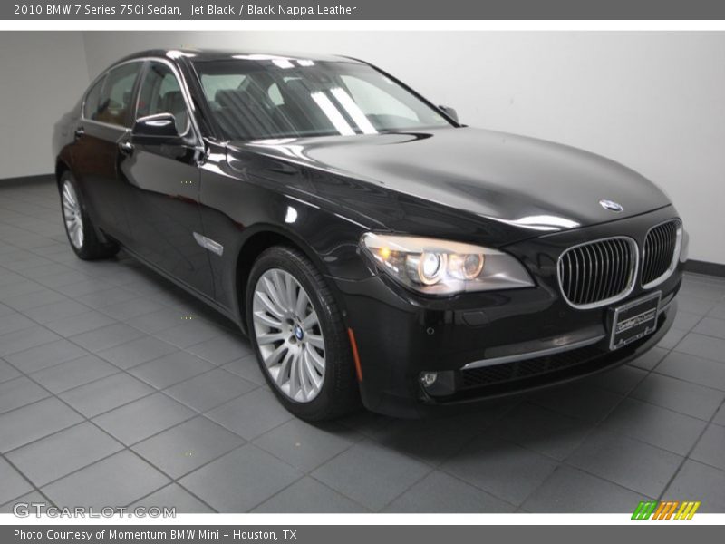 Jet Black / Black Nappa Leather 2010 BMW 7 Series 750i Sedan