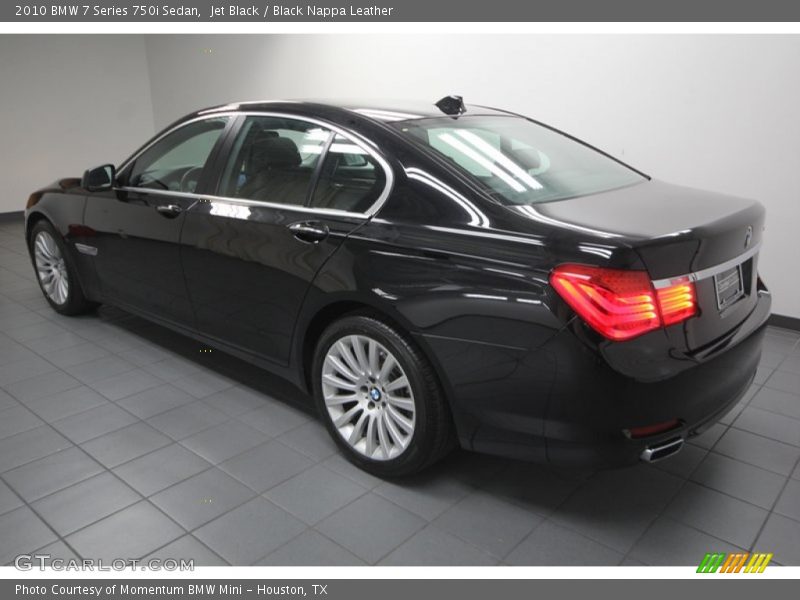 Jet Black / Black Nappa Leather 2010 BMW 7 Series 750i Sedan