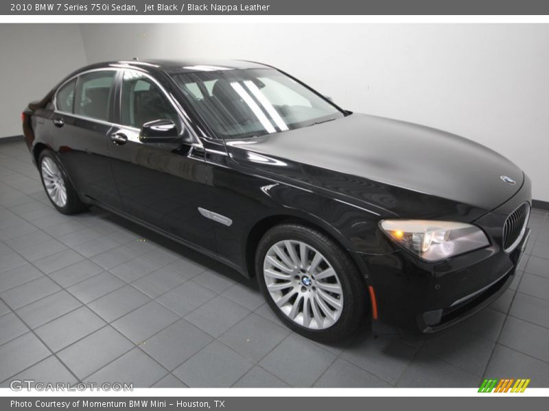 Jet Black / Black Nappa Leather 2010 BMW 7 Series 750i Sedan