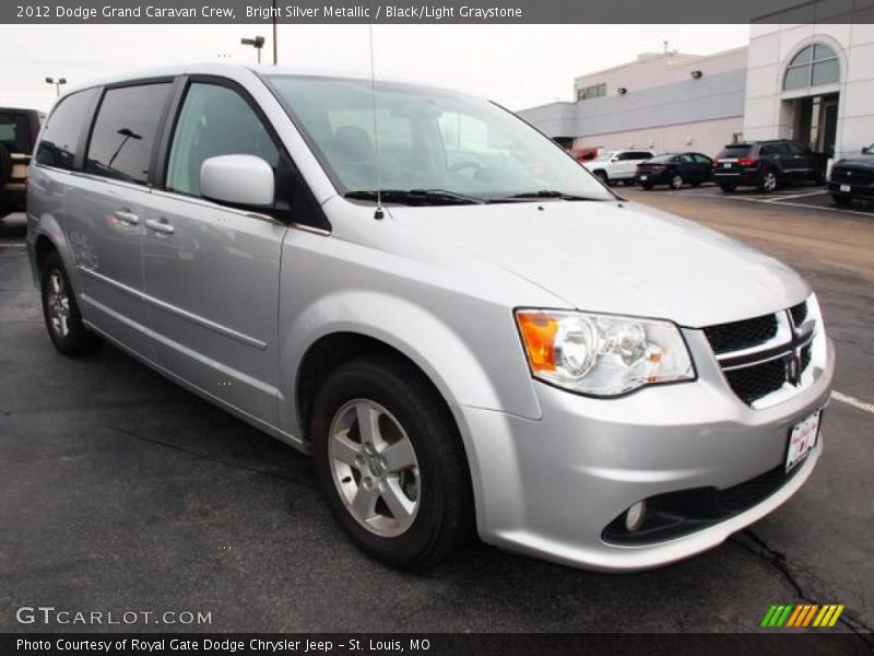 Bright Silver Metallic / Black/Light Graystone 2012 Dodge Grand Caravan Crew