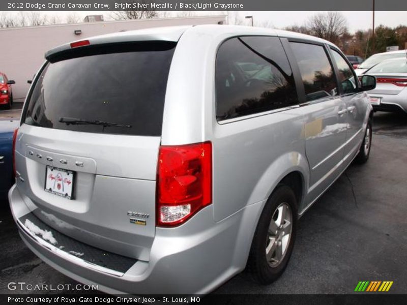 Bright Silver Metallic / Black/Light Graystone 2012 Dodge Grand Caravan Crew