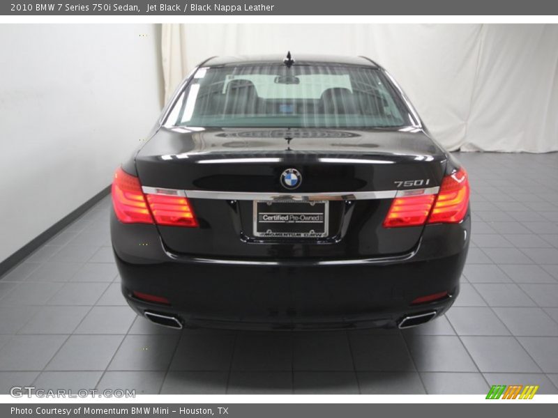 Jet Black / Black Nappa Leather 2010 BMW 7 Series 750i Sedan