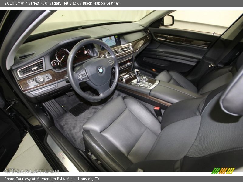 Jet Black / Black Nappa Leather 2010 BMW 7 Series 750i Sedan
