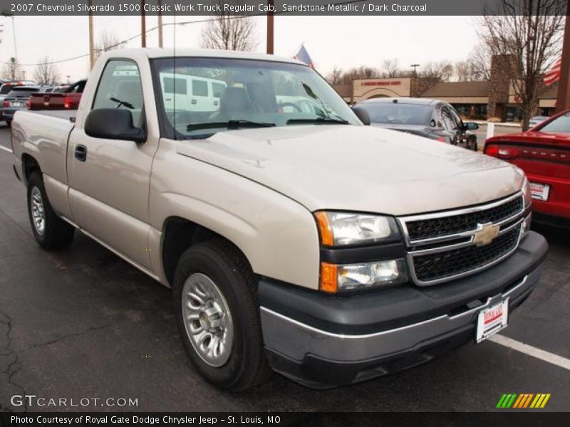 Sandstone Metallic / Dark Charcoal 2007 Chevrolet Silverado 1500 Classic Work Truck Regular Cab