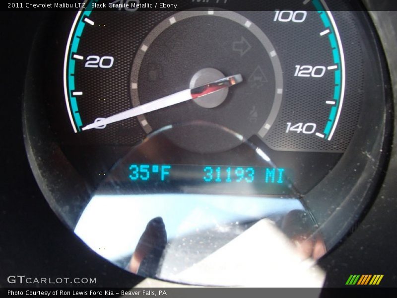 Black Granite Metallic / Ebony 2011 Chevrolet Malibu LTZ